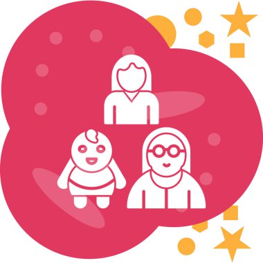 Arka planda yıldızı olan bir kızın vektör çizimi