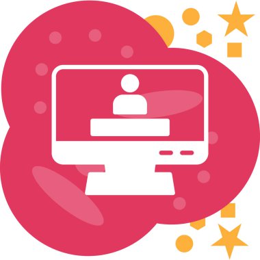 Bilgisayar. Web simgesi vektör illüstrasyonu