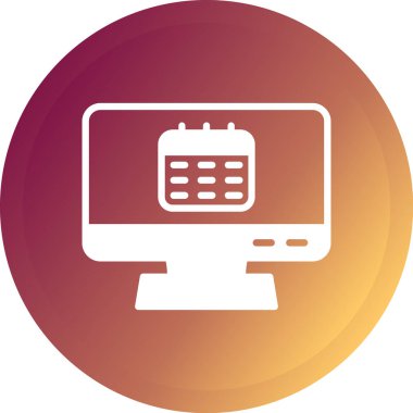 Seo modern simgesinin vektör illüstrasyonu, bilgisayar ekranı