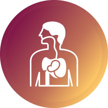 İnsan kalbi ikon vektör çizimi tasarımı