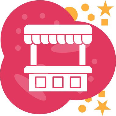 Gıda Arabası Vektör Simgesi, Basit Görüntü Beyaz Arkaplanda İzole Edildi 