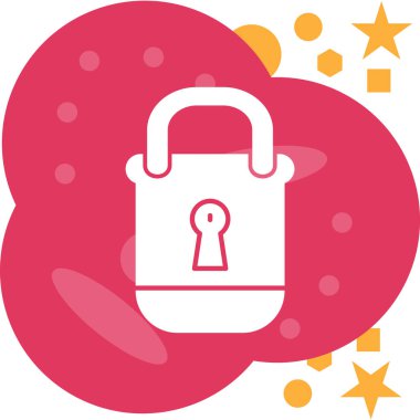 Bir kilidin vektör simgesi