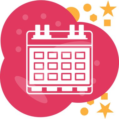 Takvim simgesi vektör illüstrasyonu