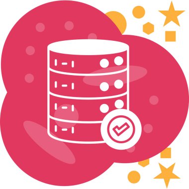 veri depolama. Web simgesi basit illüstrasyon