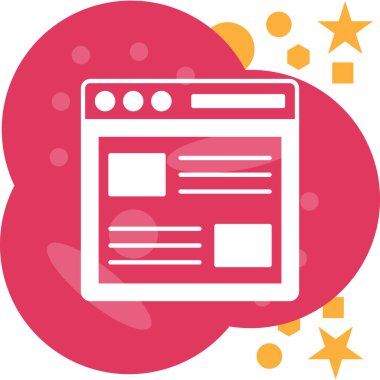 Web sayfası yerleşim simgesi, vektör illüstrasyonu