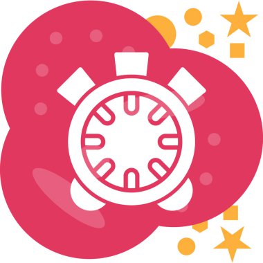 Alarm saat vektör simgesi. Basit tasarım vektörü çizimi beyaz arkaplanda izole edildi.