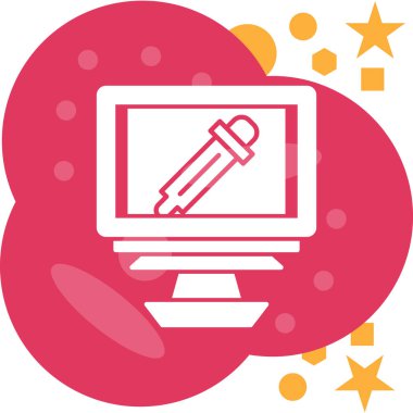 Bilgisayar. Web simgesi basit tasarım