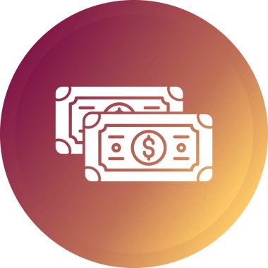 Para simgesinin vektör illüstrasyonu