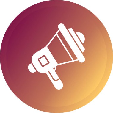 Megafon Vektör Simgesi, Basit Görüntü Beyaz Arkaplanda İzole Edildi 