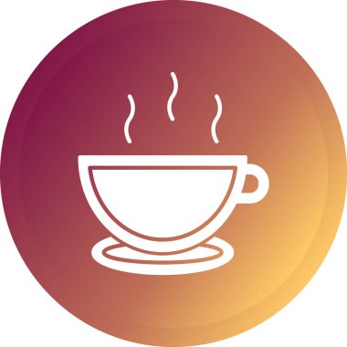 Sıcak kahveli bir fincan sıcak çay. vektör illüstrasyonu