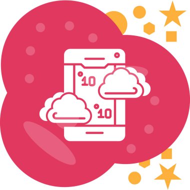 Düz bir cep telefonu simgesi. vektör illüstrasyonu