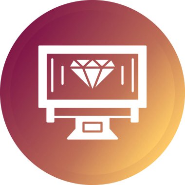 Elmaslı bir dizüstü bilgisayarın vektör çizimi