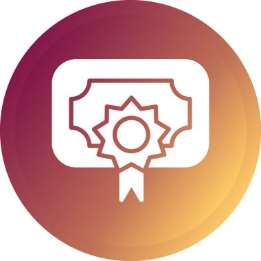 Yuvarlak bir rozetin vektör çizimi