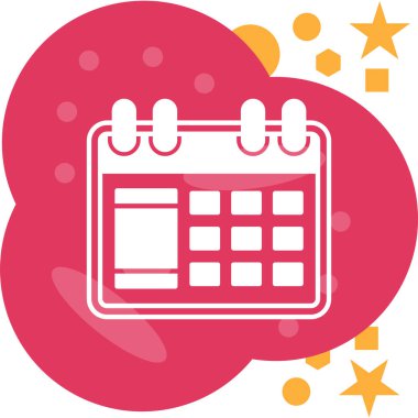 Moda biçimi izole edilmiş arkaplanda takvim simgesi