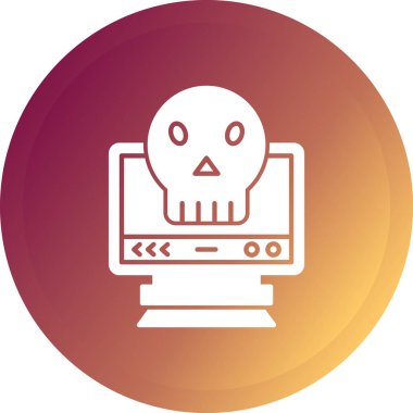 Kafatası. Web simgesi basit tasarım