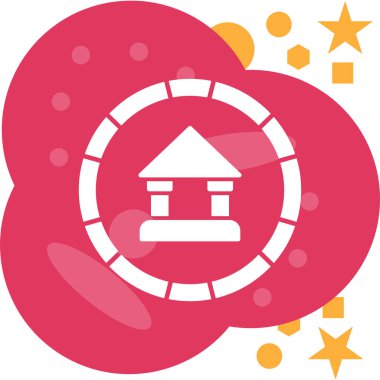 Kırmızı bir yıldız vektör çizim