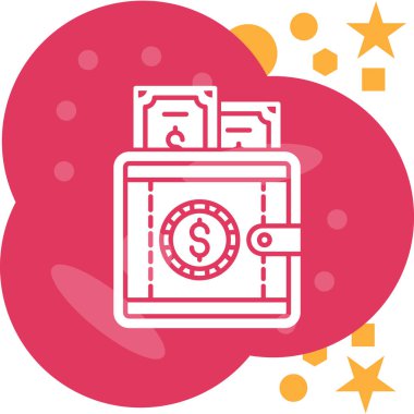 para çantası simgesi, vektör illüstrasyonu, tasarım