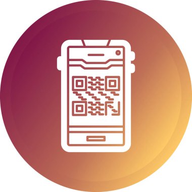 qr kod simgesi vektör çizimi