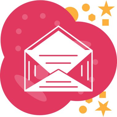 Mektup zarf simgesi, vektör çizim