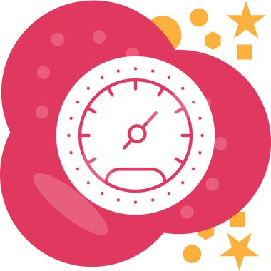 Kırmızı saatin vektör illüstrasyon simgesi