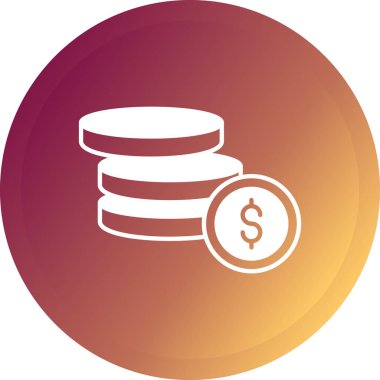 Bozuk para simgesinin vektör illüstrasyonu