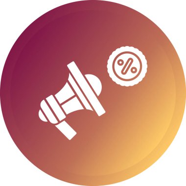 megafon ikonu. Vektör illüstrasyonu