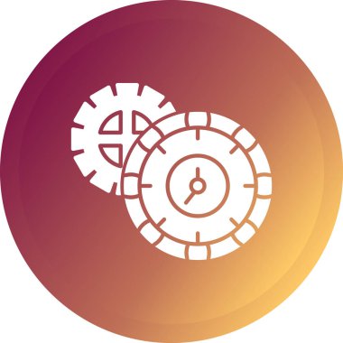 Bir saat simgesinin vektör illüstrasyonu