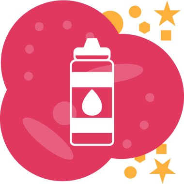 bebek şişe simgesi, vektör illüstrasyonu