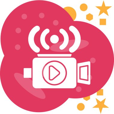 Kamera. Web simgesi basit illüstrasyon