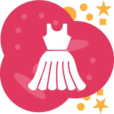 Moda kıyafeti. Basit tasarım. Web simgesi