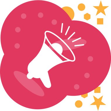 Megafon. Web simgesi basit illüstrasyon