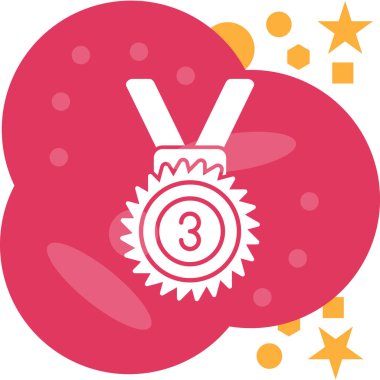 Madalya simgesi, vektör illüstrasyonu