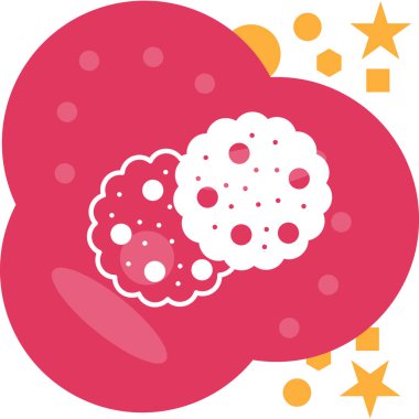 Şirin bir karikatür çiçeğinin vektör çizimi