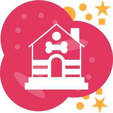 Bir ev simgesinin vektör illüstrasyonu