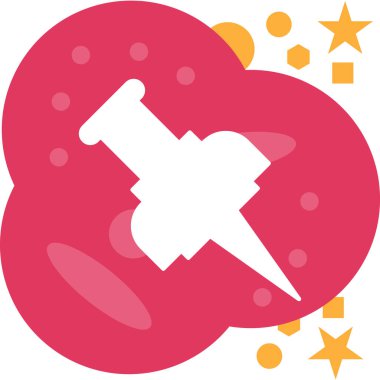 Kırmızı bir yıldız vektör çizim