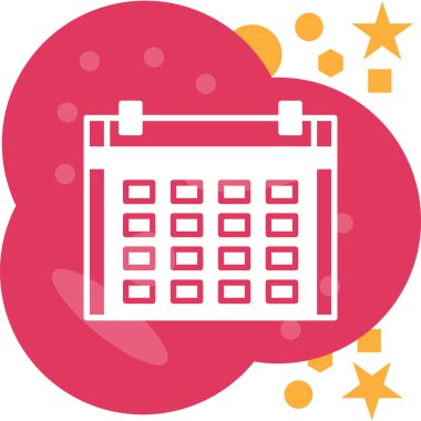 Takvim simgesi, vektör illüstrasyonu basit tasarım