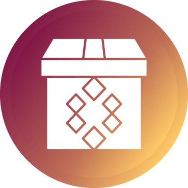Hediye kutusu web simgesi, basit vektör illüstrasyonu
