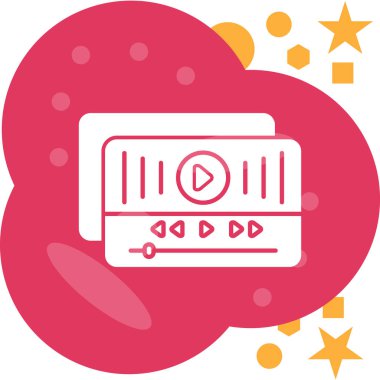 Modern bir müzik simgesinin vektör çizimi