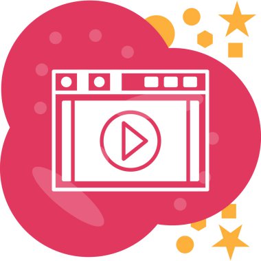 video simgesi, basit illüstrasyon
