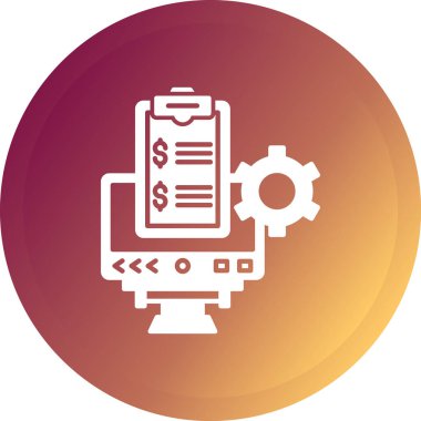 Bir dişli simgesinin vektör illüstrasyonu