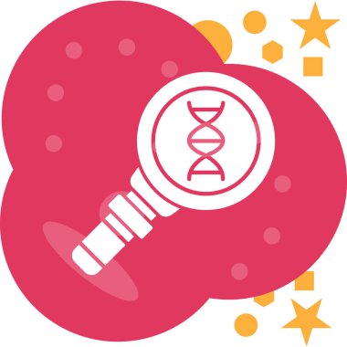 Çizgi film DNA ikonunun vektör çizimi