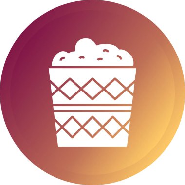 patlamış mısır ikonu vektör illüstrasyonu