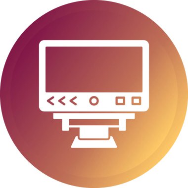 bilgisayar izleyici vektör simgesi modern illüstrasyon