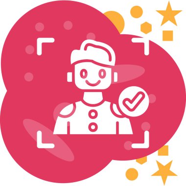 Sırt çantası ve şapkası olan bir adamın vektör çizimi