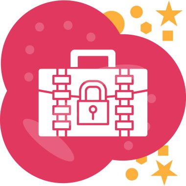 Asma kilit Güvenlik Simgesi düz stil