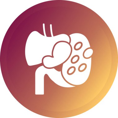 İnsan ciğerleri ikonu. Web için insan organı vektör simgelerinin düz çizimi.