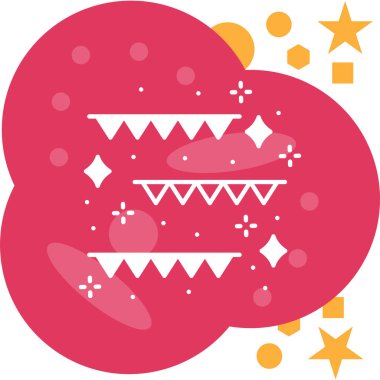 Bulutlu cadılar bayramı simgesi, vektör illüstrasyonu