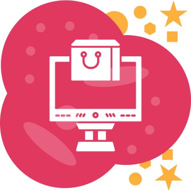 Bilgisayar. Web simgesi basit illüstrasyon