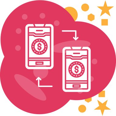 para mobil bankacılık simgesi - taslak biçimi