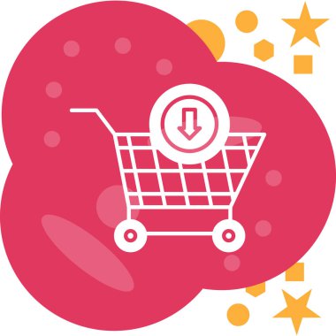 Sepet ikonu vektör illüstrasyonu